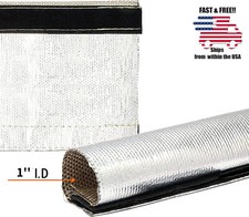 1 Id Metallic Heat Shield Sleeve Insulated Wire Hose Cover Wrap Loom Tube 10 Ft