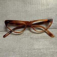 Vintage 1950s/1960s Cat Eye Tortoise Frame France Metal Star Eyeglasses Eyewear