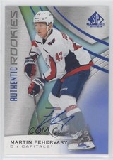 2019-20 Upper Deck SP Game Used Authentic Rookies Blue Martin Fehervary Auto zu8