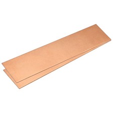 Pure Copper Sheet, 2pcs 8" x 2" x 0.05" 16 Gauge T2 Copper Metal Plate