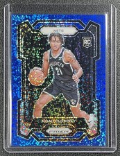 NOAH CLOWNEY 2023-24 PANINI PRIZM #165 ROOKIE BLUE SPARKLE RC 2/144 NETS