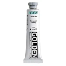 Heavy Body Acrylics, Cobalt Teal, 2 fl. oz. Tube, Professional Acrylic Paint,...