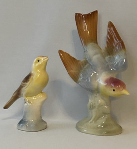 Vintage Royal Copley Ceramic Bird Figurines Set Of 2