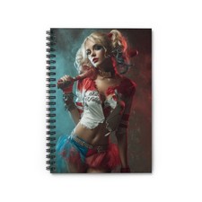 Harlequin Femme Fatale Notebook  Spiral Ruled Journal