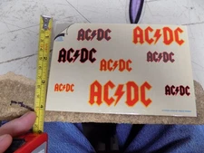 ACDC AC/DC Sticker lot Stikker-Gram postcard 1984 Original cool Rock and Roll