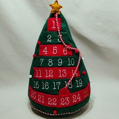 Plush Christmas Tree Countdown To Christmas Advent Calendar 19'' By Storehouse