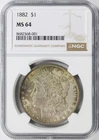 1882 $1 Morgan Silver Dollar NGC MS64