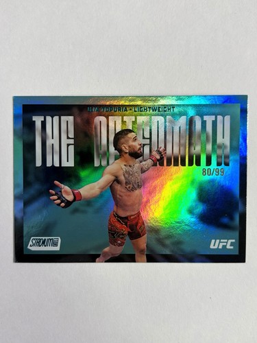 2026 Topps Stadium Club UFC - Ilia Topuria /99 - The Aftermath Teal Foil #TA-17
