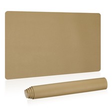 24"x13" Große Schreibtischunterlage, PU-Leder Doppelseitige, Goldton
