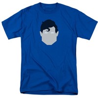 Dc Comics Superman Supes Head Herren T-Shirt Kurzarm Blau