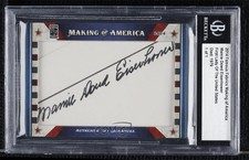 2014 Famous Fabrics Making of America 1/1 Mamie Eisenhower Dowd Auto 02t4