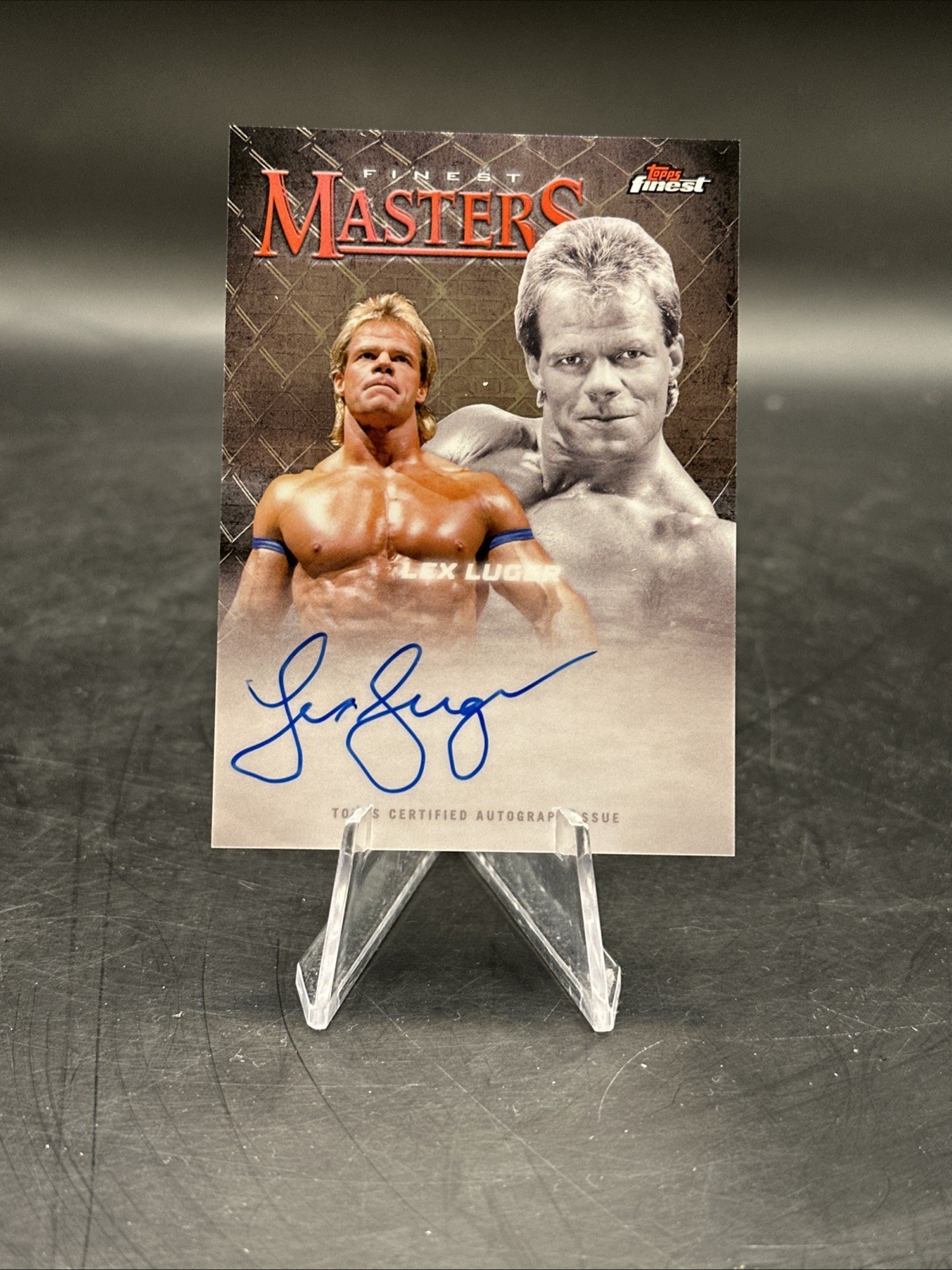 2025 Topps Finest WWE Lex Luger Finest Masters Autographs Auto view 1