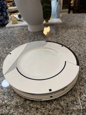 Christopher Stuart Optima HK200 Angles Dinner Plates Set of 5, 10.75” Modern