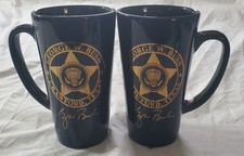 George W. Bush Crawford Texas Presidential Seal Coffee Mugs Set of 2