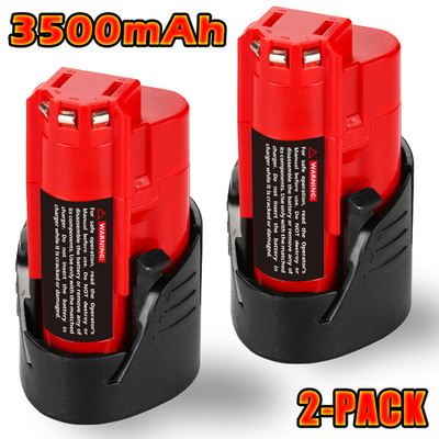 2Packs für Milwaukee M12B2 M12 12V Li-Ion 3.5Ah Batterie 48-11-2402 48-11-2420