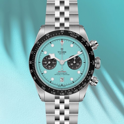 Tudor Black Bay Chrono 41mm FLAMINGO BLUE JUBILEE 79360n Box And Papers