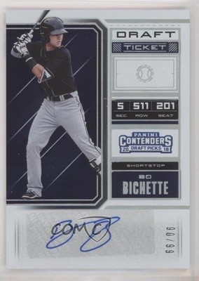 2018 Panini Contenders Draft Picks Prospect Ticket 90/99 Bo Bichette Auto y6z