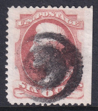 USA 1870 used 6 cent carmine Lincoln stamp