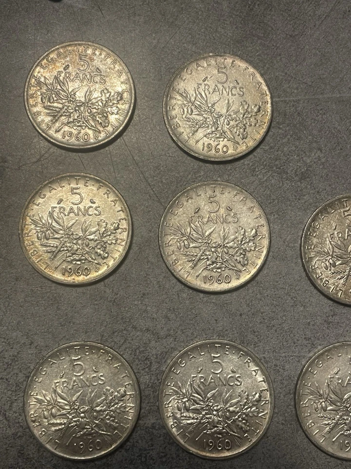 Lots 37 Pièces 5 Francs Semeuse - Photo 2/4