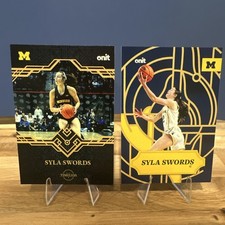 Onit Timeless Syla Swords 2 Card Lot Michigan Basketball 2025-26 STAINED GLASS