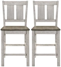 Huntington 23 1/4" Brown White Wood Counter Stools Set of 2