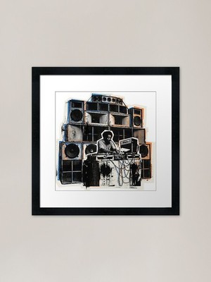 Dub Reggae Soundsystem Wurzeln gerahmt gerahmt Wandbild Poster Leinwanddruck Bild