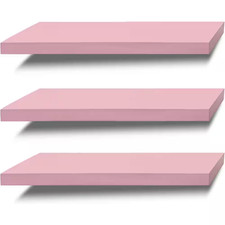 16 In. W X 6.7 In. D Pink Decorative Wall Shelf, (Set of 3)