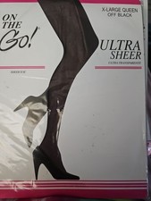 On the go pantyhose Ultra Sheer XL QUEEN OFF Black