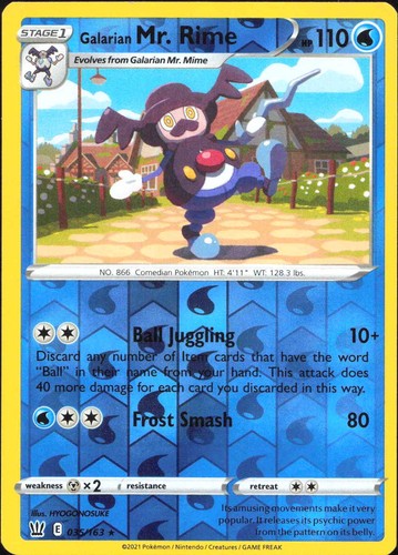 Galarian Mr. Rime Reverse Holofoil 35/163 Battle Styles 2021 NM Pokémon