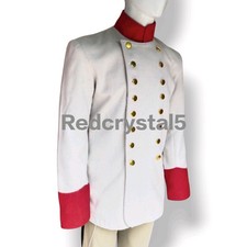 Nuova uniforme di gala dell'imperatore Francesco Giuseppe bianca lana uomo tunica austro-ungarica