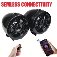 Motorcycle Bluetooth Speakers & Anti Theft Alarm remote Waterproof 3" Speaker