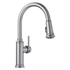 Blanco 442500 Empressa Pull-Down Kitchen Faucet PVD Steel High-Arc