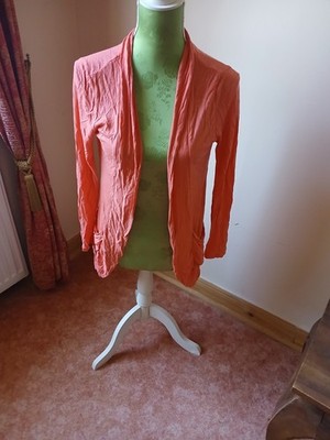 Melrose Damen Cardigan / offene Strickjacke Koralle Gr. 42