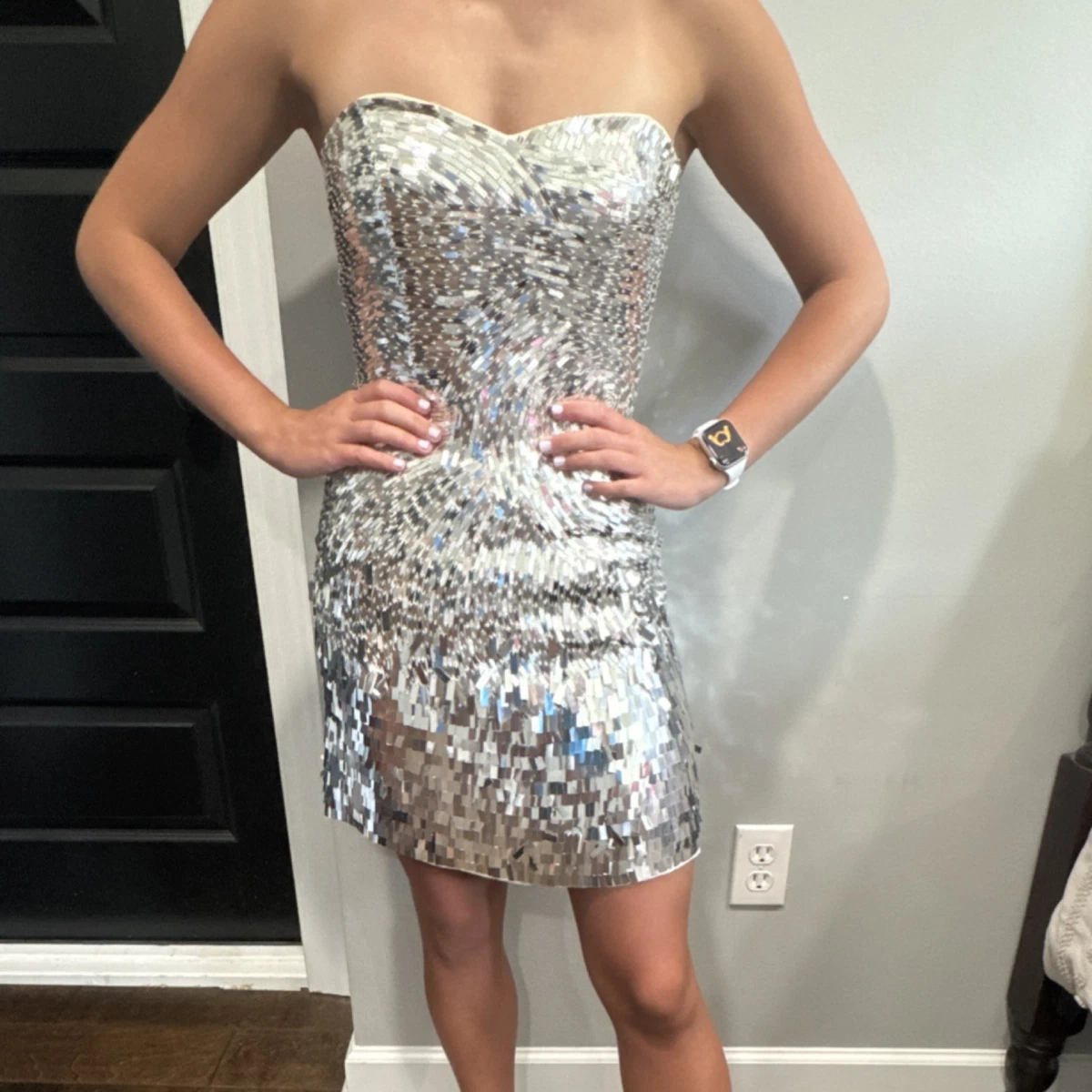 ebay silver dress Silver Women's Sherri Hill for sale