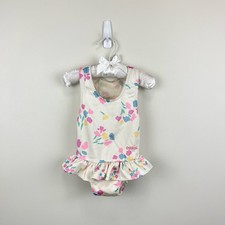Vintage OshKosh B'gosh Floral Ruffle Bathing Suit 18 Months USA