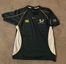 Canterbury Men  s Green South Africa SASOL Rugby Home Shirt Jersey Boys Medium