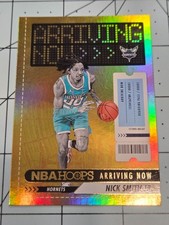 2023-24 Panini Hoops #20 Nick Smith Jr. RC Arriving Now Gold Holo