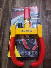 Tevlaphee Universal Wheel Lock Heavy Duty Security Trailer Wheel Lock anti Theft
