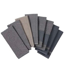 CULINARY CLASSICS by Town Country Living 100 Cotton Kitchen Towels, Gray, New