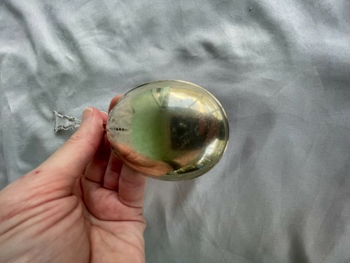 Plata de ley antigua rara de 6 1/2" H.H. Cuchara para servir caldo adornado Curtis - Imagen 8 de 11