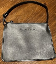 Borsa da polso MANILA GRACE grigio metallizzato argento borsetta usata in ottime condizioni! Y2K