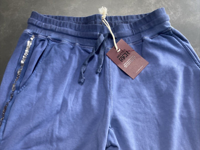 Better Rich Jersey Jogger Hose Neu Gr.XS-S Blau Pailletten Royal Sporthose