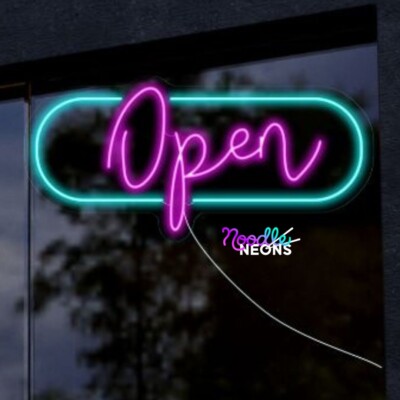 Led Ebay Sign 50cm Custom Neon Sign Open LED Night Light BAR KTV Shop Store Wall ...