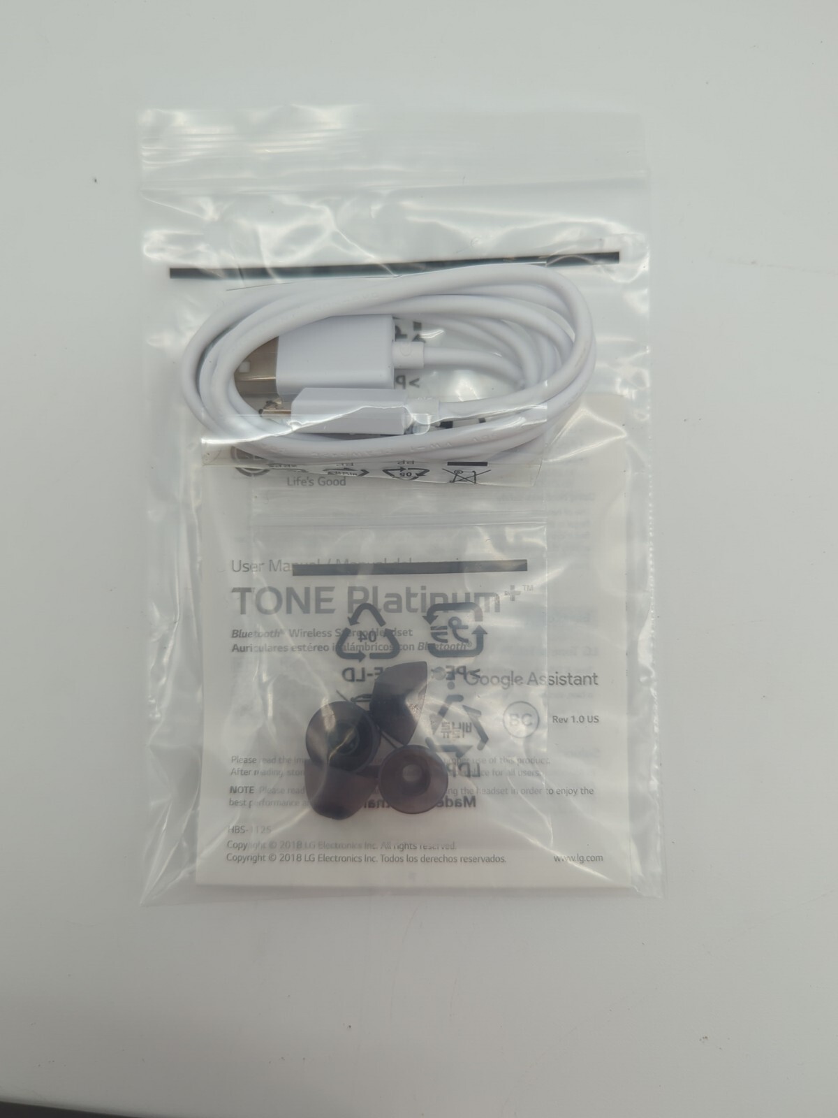 LG Tone Platinum+  - Neckband Headset - Black - HBS-1125