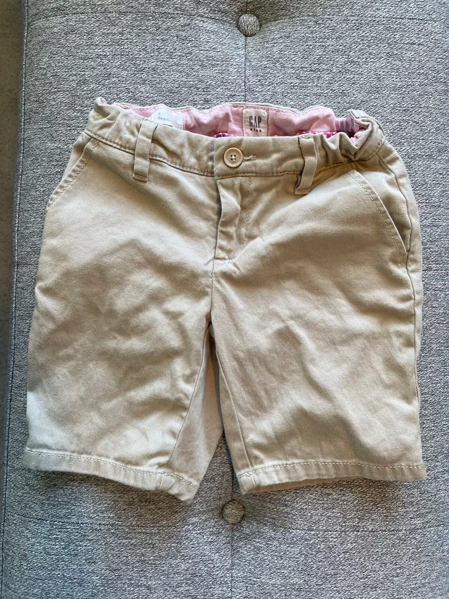 Gap Kids Little Girls Tan Flat Front Khaki Shorts Size 6 Regular