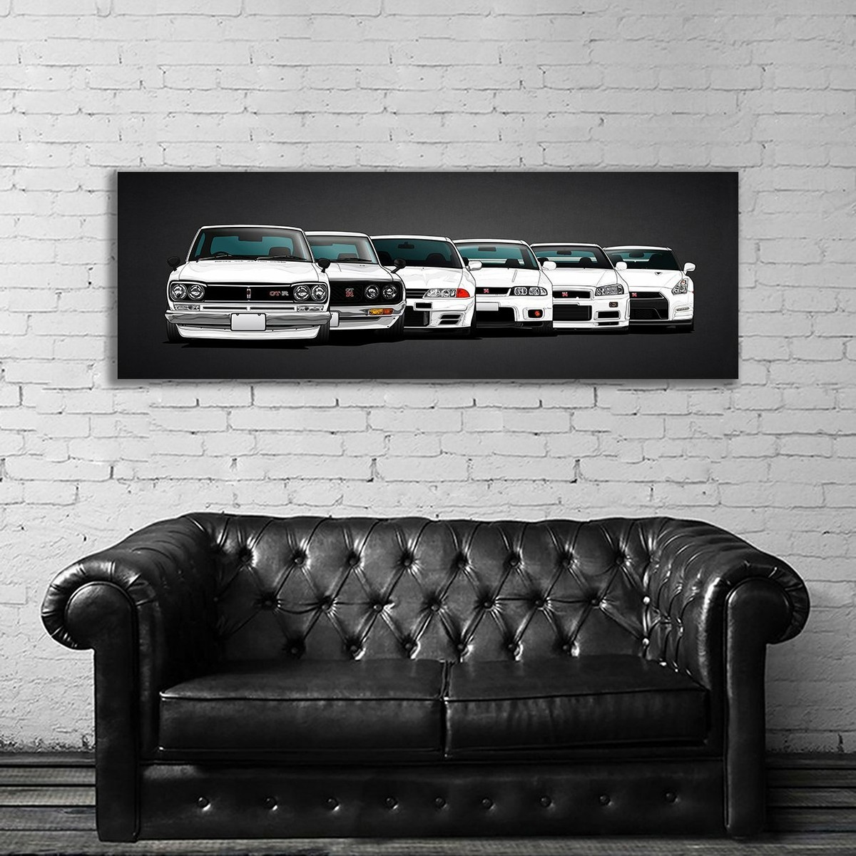 Art Poster and Canvas of Nissan Skyline GTR R32 R33 R34 R35 Drift