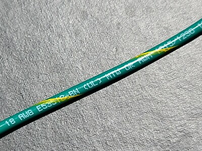 Belden 8918 #18awg UL1015/1230 PVC Tinned Copper Hook Up Wire Green/Yellow /50ft