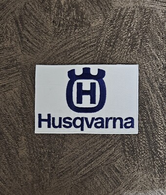PATCH AUFNÄHER Husqvarna bestickt Thermo oder zum Aufnähen 13x9cm