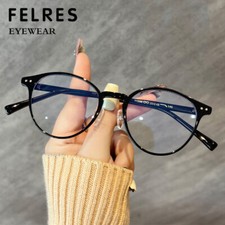 Men Women TR90 Round Anti Blue Light Eyeglasses Retro Clear Lens Glasses Frames