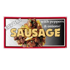 Vinyl Banner Multiple Sizes Food & Beverage Weatherproof Industrial Yard Signs
